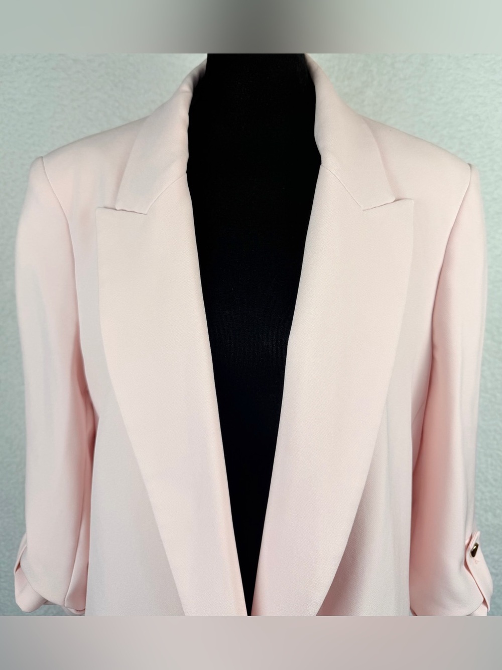 ZARA • Blush/Baby Pink Open-Front Blazer, L - Picture 7 of 16